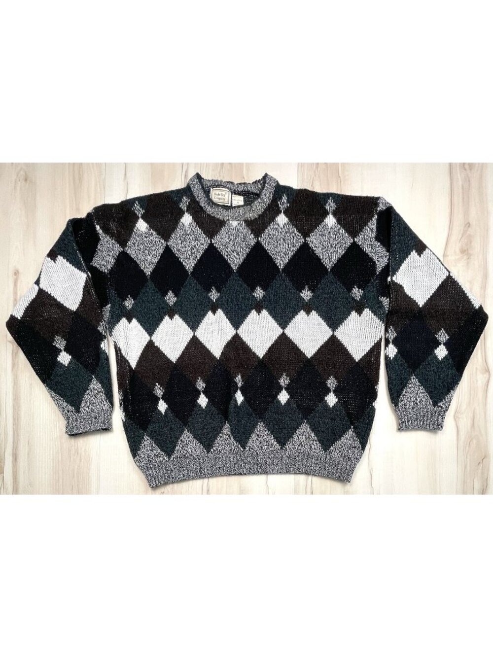 VTG BUGLE BOY COMPANY Mens XL Diamond Argyle Pullover SWEATER Grandpacore EUC